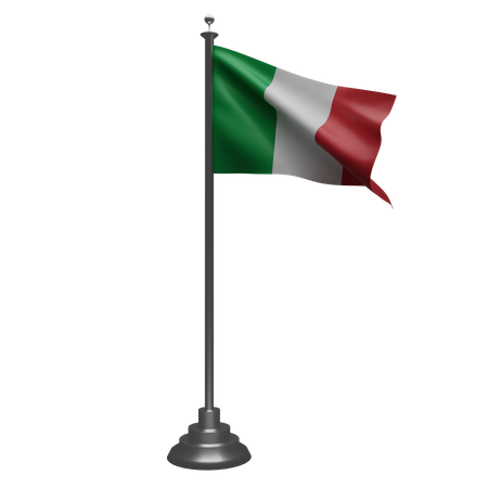 Italian Flag 3D Illustration