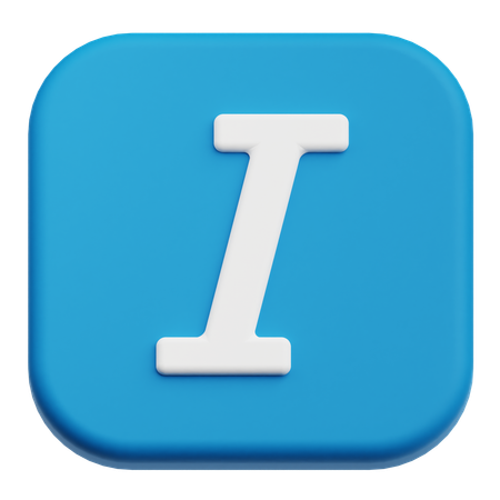 Italic  3D Icon