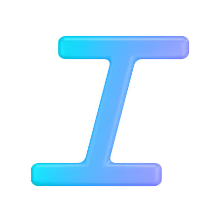 Italic Font  3D Icon