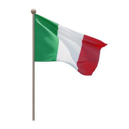 Italien Fahnenmast  3D Flag