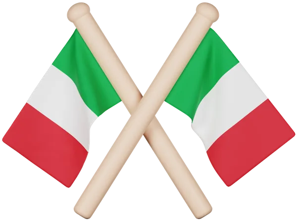 Italien Flagge  3D Icon