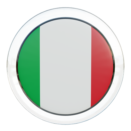 Italien Flagge Glas  3D Flag