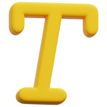 Italique T  3D Icon