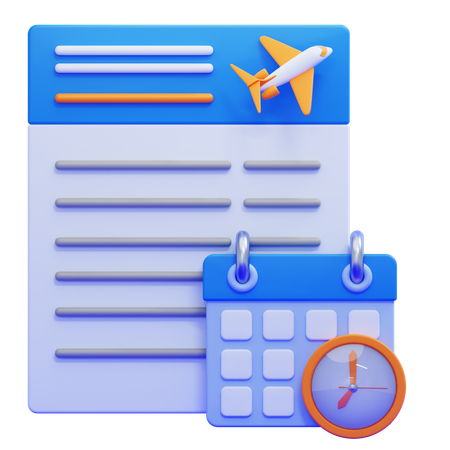 Itinerário de viagem  3D Icon