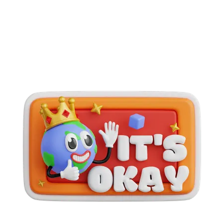 It's Okay  3D Sticker