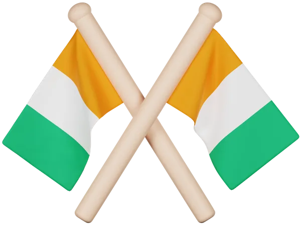 Ivory Coast Flag  3D Icon