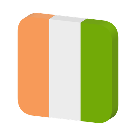 Ivory Coast Flag  3D Icon