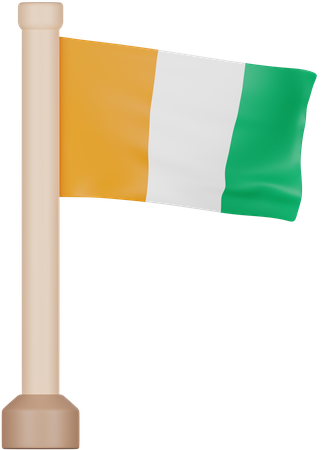 Ivory Coast Flag  3D Icon