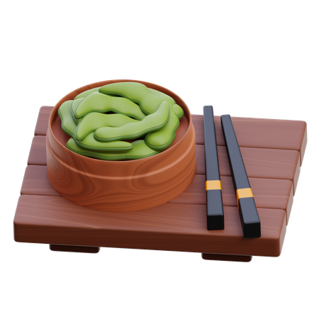Izakaya-style edamame  3D Icon