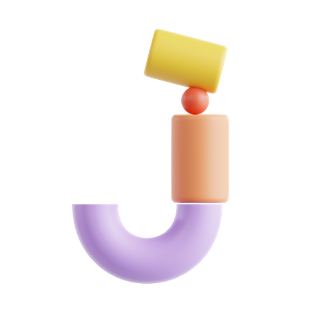 J  3D Icon