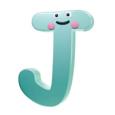 J alphabet  3D Icon