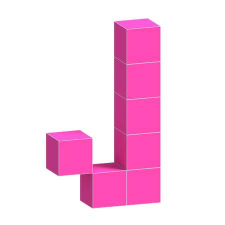 J Alphabet  3D Icon