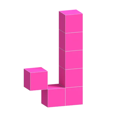 J Alphabet  3D Icon