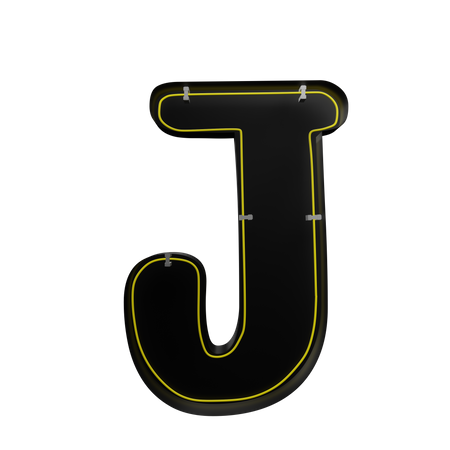 J Alphabet  3D Icon