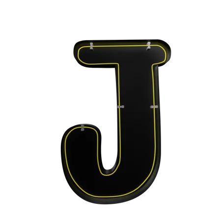 J Alphabet  3D Icon