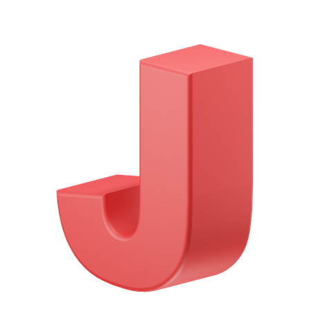 J Alphabet  3D Icon