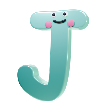 J alphabet  3D Icon
