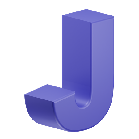 J Alphabet  3D Illustration