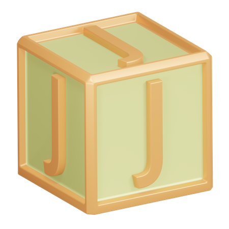 J Alphabet Letter  3D Icon