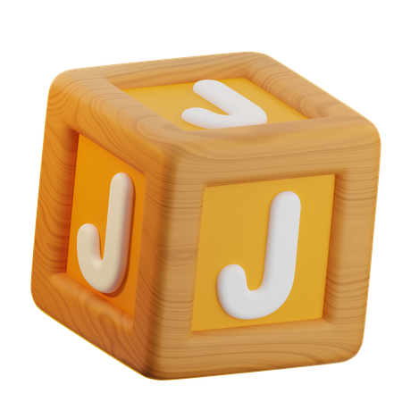 J Cube Block  3D Icon