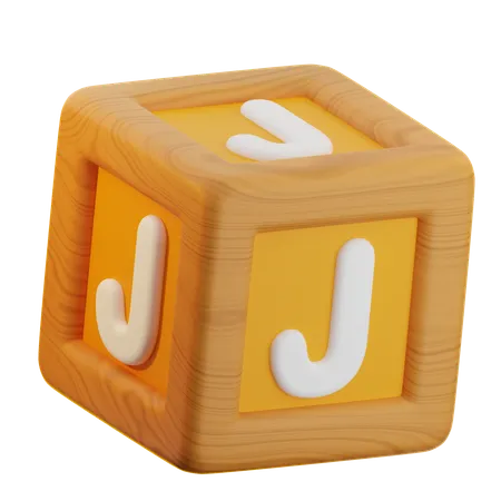 J Cube Block  3D Icon