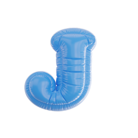 J Inflated  3D Icon