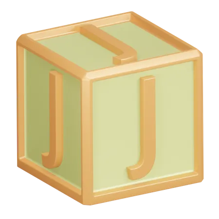 J letra do alfabeto  3D Icon