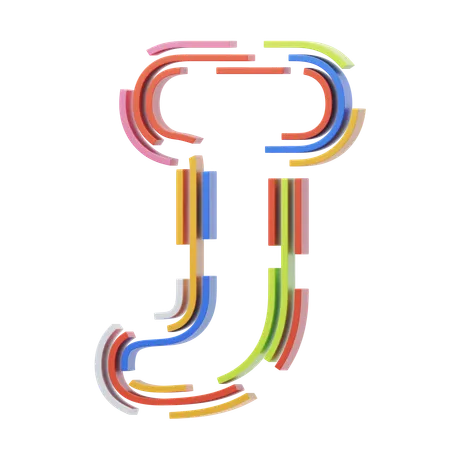 J Letter  3D Icon