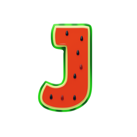 J Letter  3D Icon