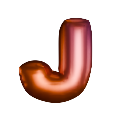 J 文字  3D Icon