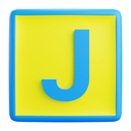 J Letter  3D Icon