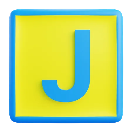 J Letter  3D Icon