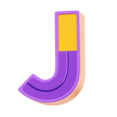 J Letter  3D Icon