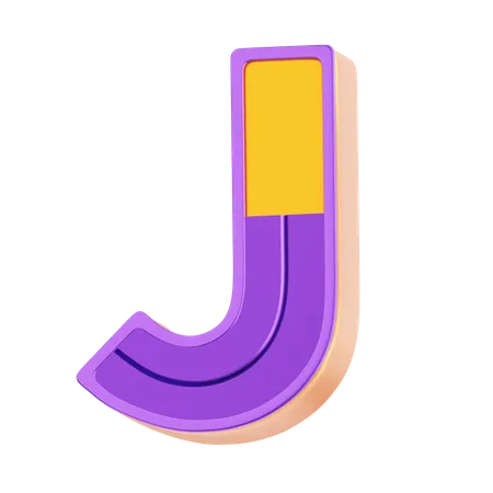 J Letter  3D Icon