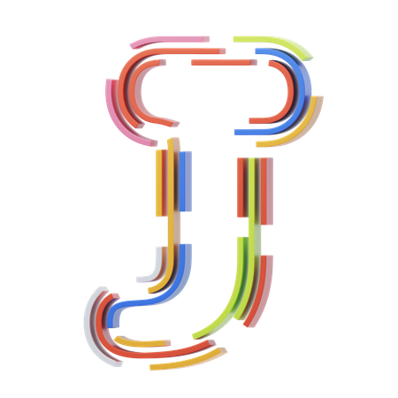 J Letter  3D Icon