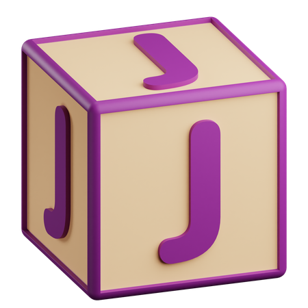 J Letter  3D Icon