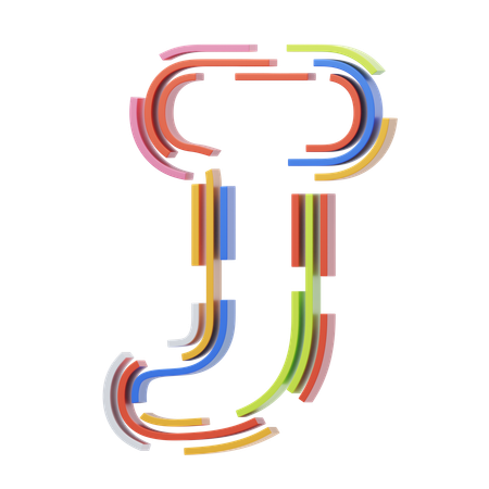 J Letter  3D Icon
