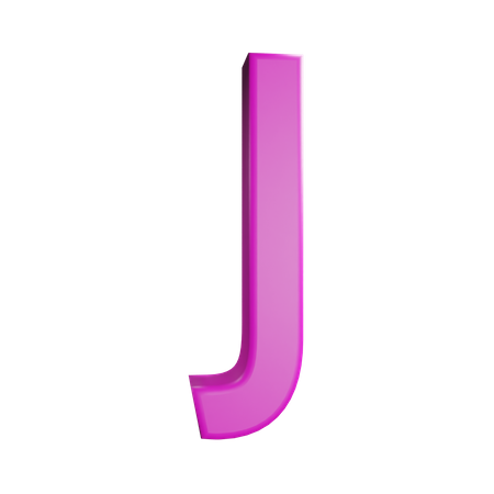 J Letter 3D Icon