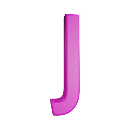 J Letter 3D Icon