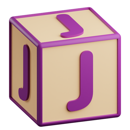 J Letter  3D Icon