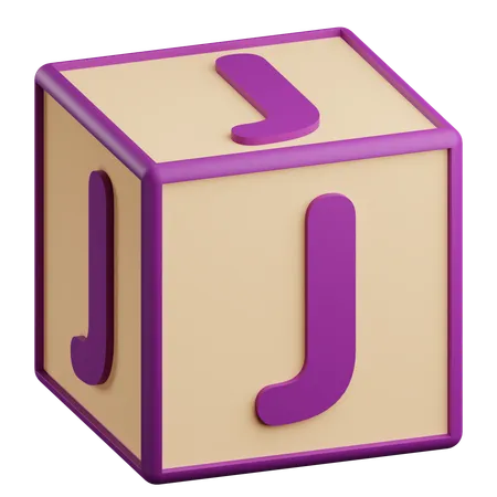 3 D J Letter Illustration 3D Icon