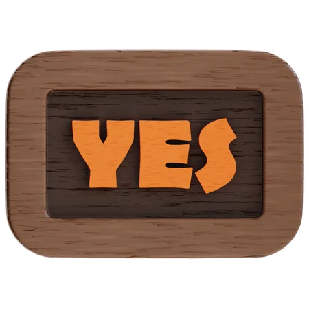 Schaltfläche "Ja"  3D Icon