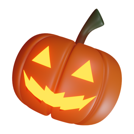 Jack O Lantern Pumpkin Face  3D Icon