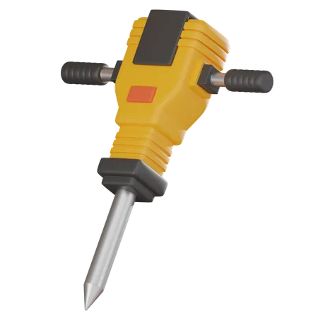 Construction With This Impactful Featuring Jackhammer Tools Perfect For Projects Related To Building Development And Industrial Design 3 D Render Illustration 3D Icon