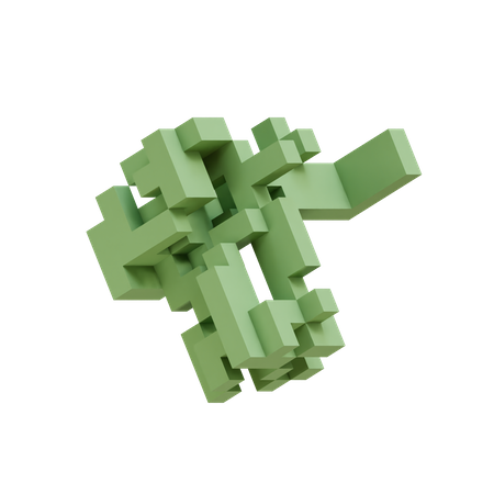 Jade Stone Cell Fracture  3D Icon