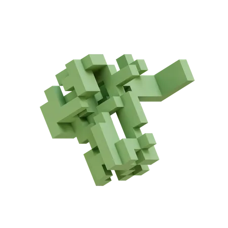 Jade Stone Cell Fracture  3D Icon