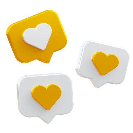 J'adore réagir aux notifications  3D Icon