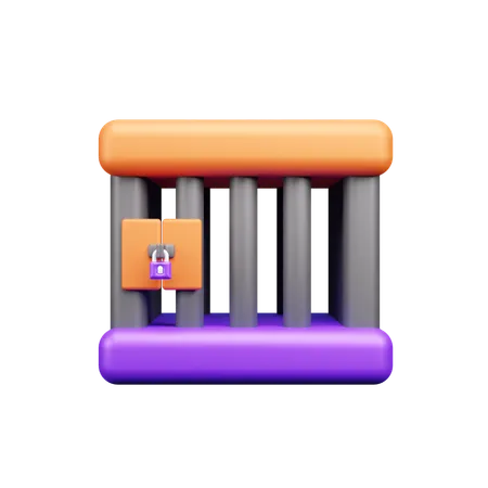 刑務所の留置所  3D Icon