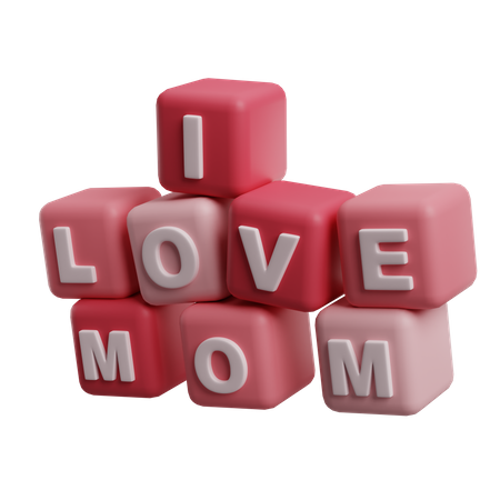 J'aime maman  3D Icon