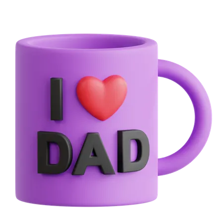 J'aime la tasse papa  3D Icon